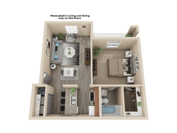 Floor Plan  one bedroom apartment in fayetteville nc