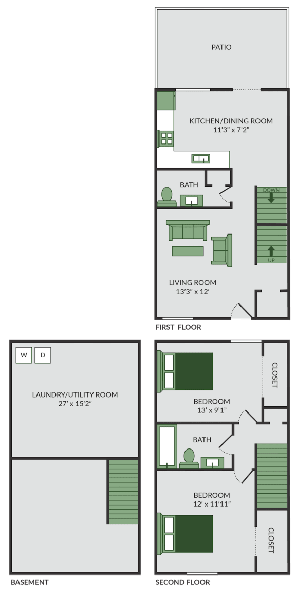 Floor Plans The Brookeville Apartments Columbus, OH
