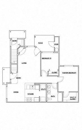 Floor Plan  Two Bedroom Apartment Floor plan
