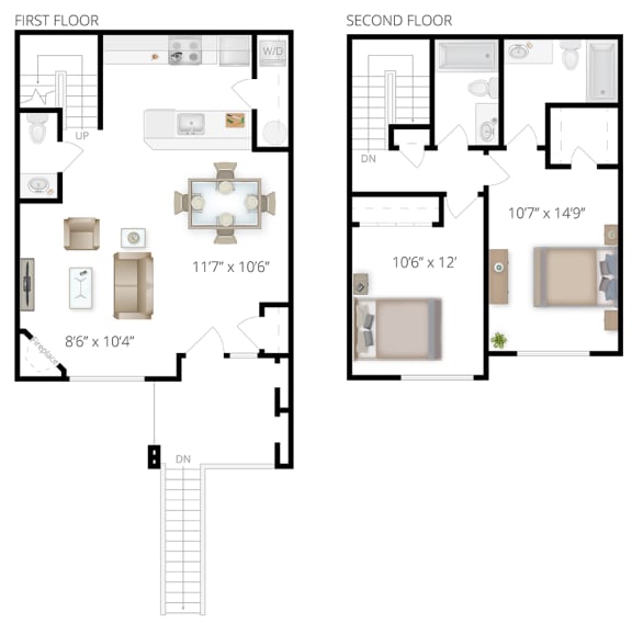 Floor Plans of Alderra Apartments in Puyallup, WA