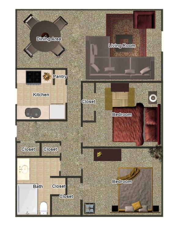  Floor Plan 2 Bedroom (A)