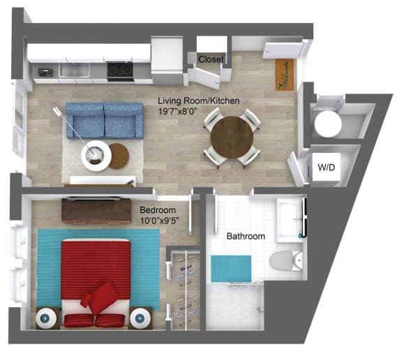 one bedroom floor plan union 346 apartments in somerville
