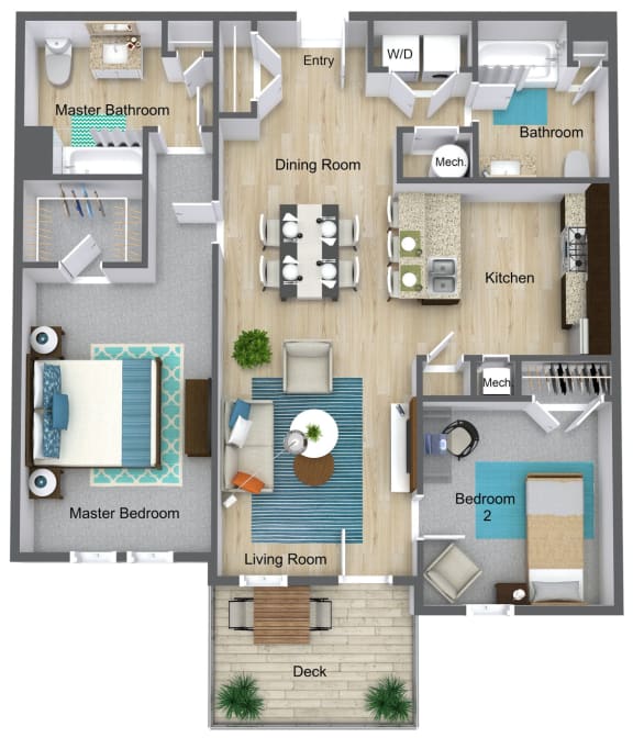 Ashland Woods two bedroom floor plan