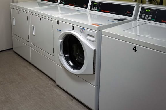 Laundry Suites with Washer and Dryers.