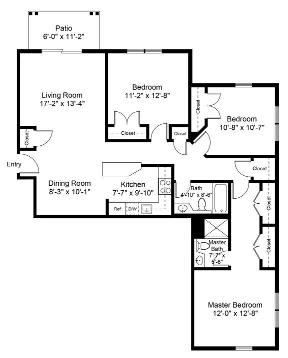 Floor Plans of Apartments for Rent in Hudson, MA
