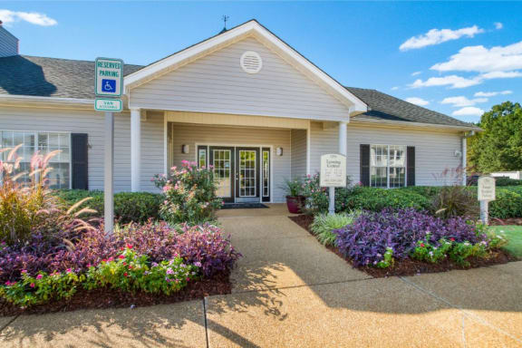 Grand Clubhouse Entrance at The Colony Apartment Homes, Columbus, Mississippi, 39702