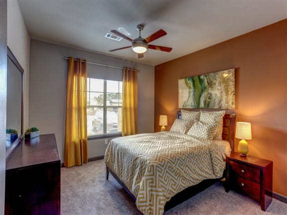 Bedroom with a View at Faulkner Flats Apartment Homes, Oxford