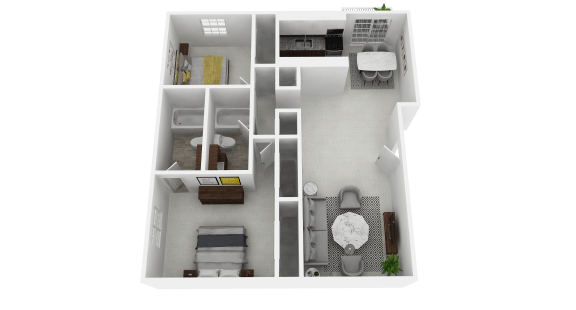Spacious two bedroom, two bathroom at Olde Towne Apartments in Middletown, OH