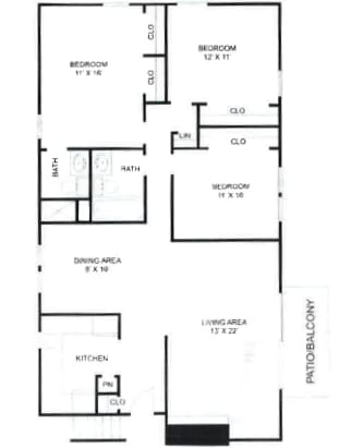 3 Bedroom, 2 Bathroom at Olde Towne Apartments in Middletown, OH