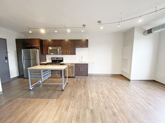 A1 Kitchen with Stainless Steel Appliances at Bakery Living, Shadyside, Pittsburgh, PA 15206