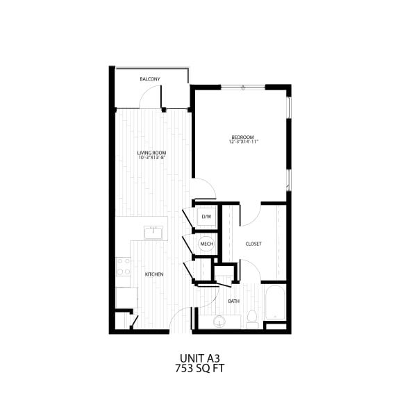 A3 Floor Plan at Alta Davis, North Carolina, 27560