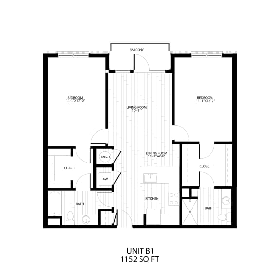 B1 Floor Plan at Alta Davis, Morrisville, North Carolina