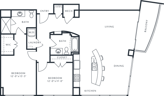 Portman Floor Plan at The Tower on Piedmont, Georgia, 30305
