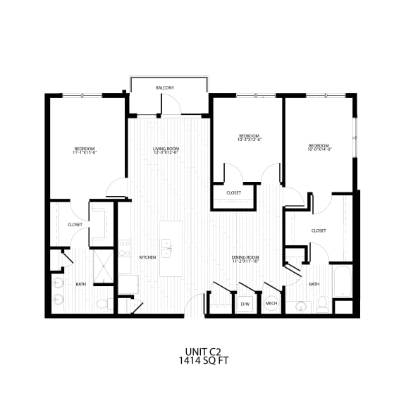 C2 Floor Plan at Alta Davis, North Carolina, 27560