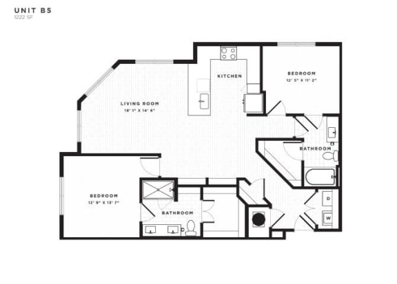 Floor Plan  B5 Floor Plan at Alta Foundry, Nashville, TN, 37203