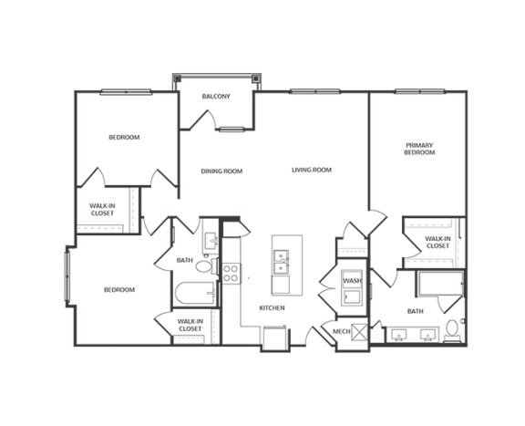 C1 Floor Plan at The Atwater at Nocatee, Florida, 32081
