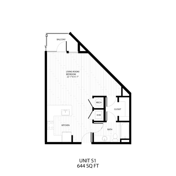 S1 Floor Plan at Alta Davis, Morrisville, NC, 27560