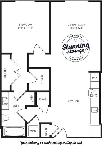 A6 Floor Plan at Station 40, Tennessee