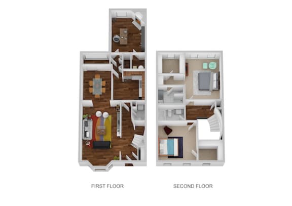 Davenport Floor Plan at Indian Creek Apartments, Ohio, 45236