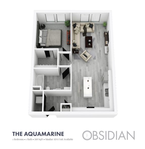 Floor Plan OBSIDIAN - The Aquamarine