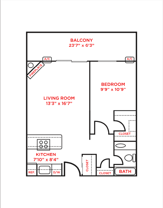 Floor Plan  The Nest - One Bedroom