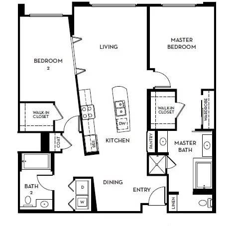 Floorplan At 5550 Wilshire at Miracle Mile by Windsor
