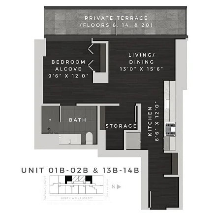 Floor Plan  Floor Plan at 640 North Wells, Chicago, 60654