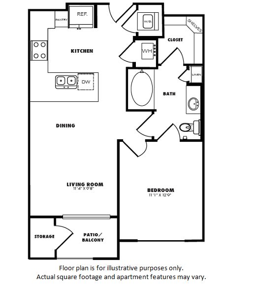 A2(1) floor plan at Windsor Burnet, TX, 78758