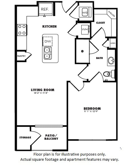 A2A floor plan at Windsor Burnet, Austin, Texas