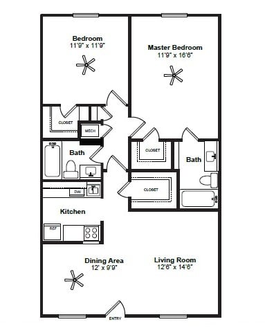 Floor Plan at Allen House Apartments, Texas, 77019