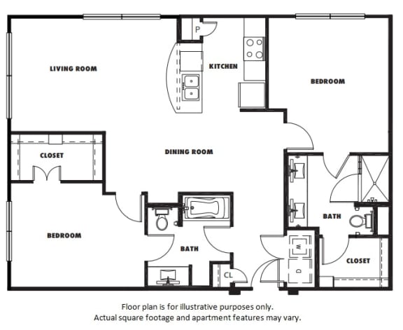 B2 floor plan B2 floor plan at Windsor Metro West, TX, 75024