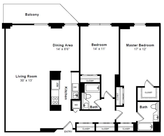 Chelsea floor plan Chelsea floor plan at Windsor at Mariners, NJ, 07020