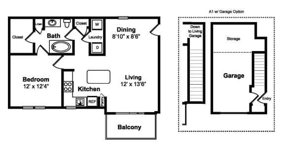 A1 Floor Plan at Legacy by Windsor, Plano, Texas