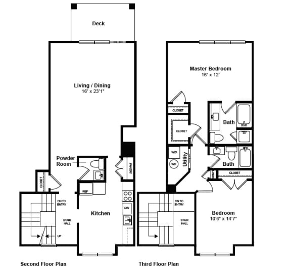 Marrietta floor plan at Windsor at Mariners, 100 Tower Dr., Edgewater