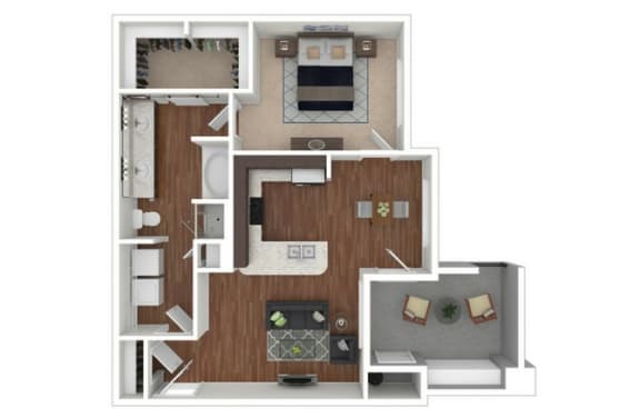 A2 3D Floor Plan, Retreat at the Flatirons, Broomfield, CO 80020