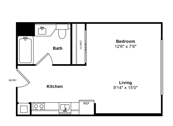 S1 2d Floor Plan, Sea Castle by Windsor, Santa Monica, CA 90401