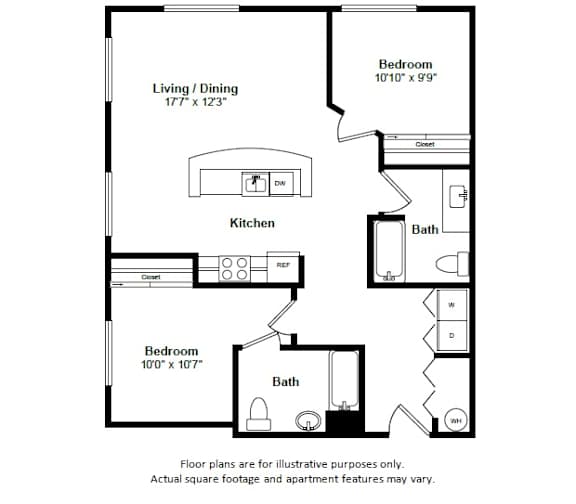 St Martin floor plan St Martin floor plan at Tera Apartments, Kirkland, WA