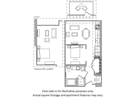 Studio B floor plan at Cannery Park by Windsor, San Jose, California