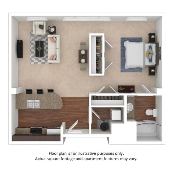 Studio Loft 3D Studio Loft 3D floor plan at The District, CO, 80222