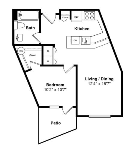 Greenland 2d Floor Plan at Tera Apartments Kirkland, WA