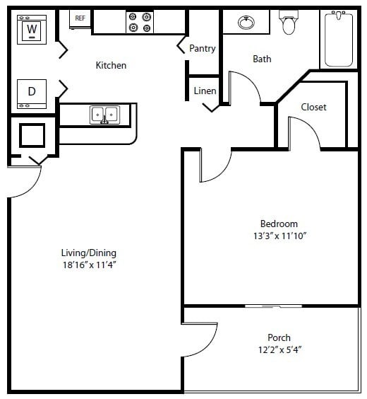 A1 Floor Plan at The Winston by Windsor, Pembroke Pines, FL, 33025
