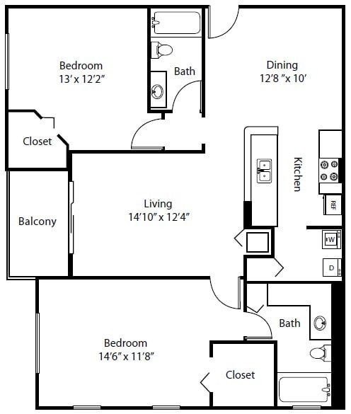B2 Floor Plan at The Winston by Windsor, Florida