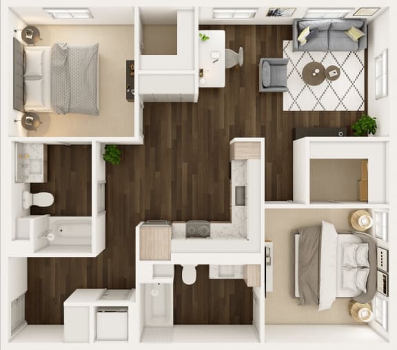 Gorge Floor Plan at Uplund at Totem Lake by Windsor, Kirkland, WA 98034