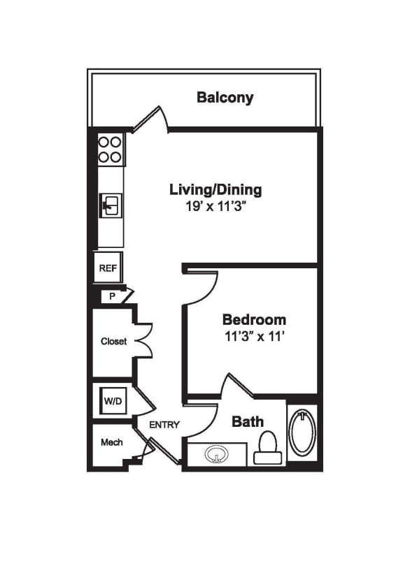 S1 web floor plan at Windsor Fitzhugh, 4926 Mission Avenue, Dallas