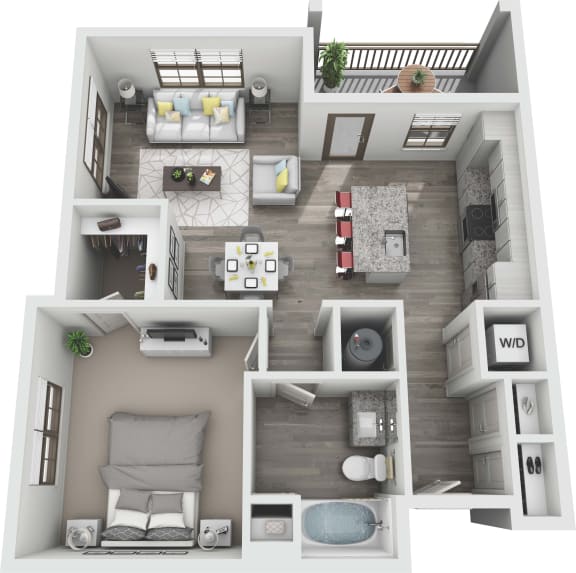 A4 3D Floor Plan at Windsor Sugarloaf, Suwanee, 30024