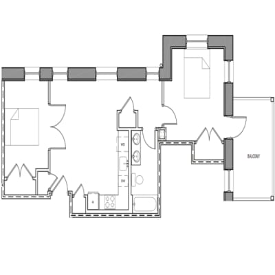 671-Square-Foot-Two-Bedroom-with-Patio-Apartment-Floorplan-Available-For-Rent-The-Isabella