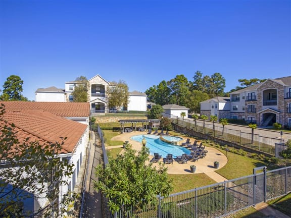 Aerial View Of Pool at Stonebrook, Texas