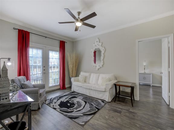Living Room With Expansive Window at Stonebrook, Tyler, 75703