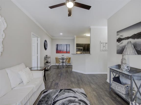 Ceiling Fan In Living Room at Stonebrook, Tyler, TX