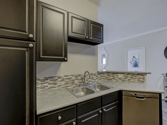 Modern Kitchen With Custom Cabinet at Stonebrook, Tyler